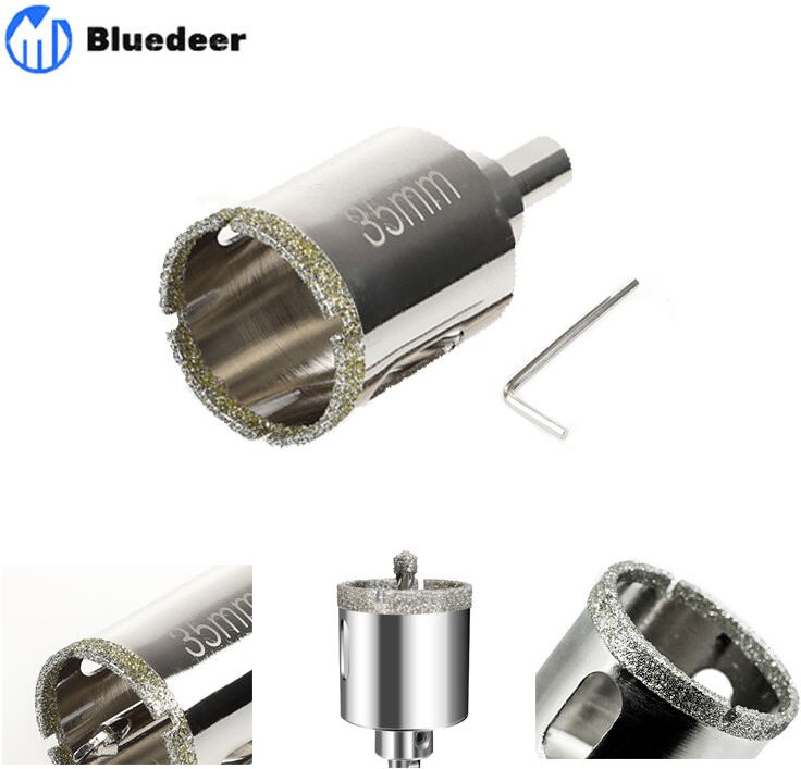 35 mm Diamant-Lochsäge mit Zentrierführungsbohrer, Fliesenlochsäge mit Diamantbeschichtung, Diamant-Kernbohrer für Glas,...