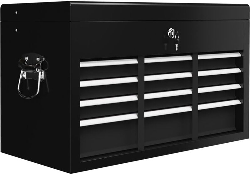 Werkzeugkasten, Werkzeugkoffer ohne Werkzeug, mit 6 Schubladen, Schloss, Werkzeugbox mit Griff, Werkzeugkiste, Stahl, Sc...