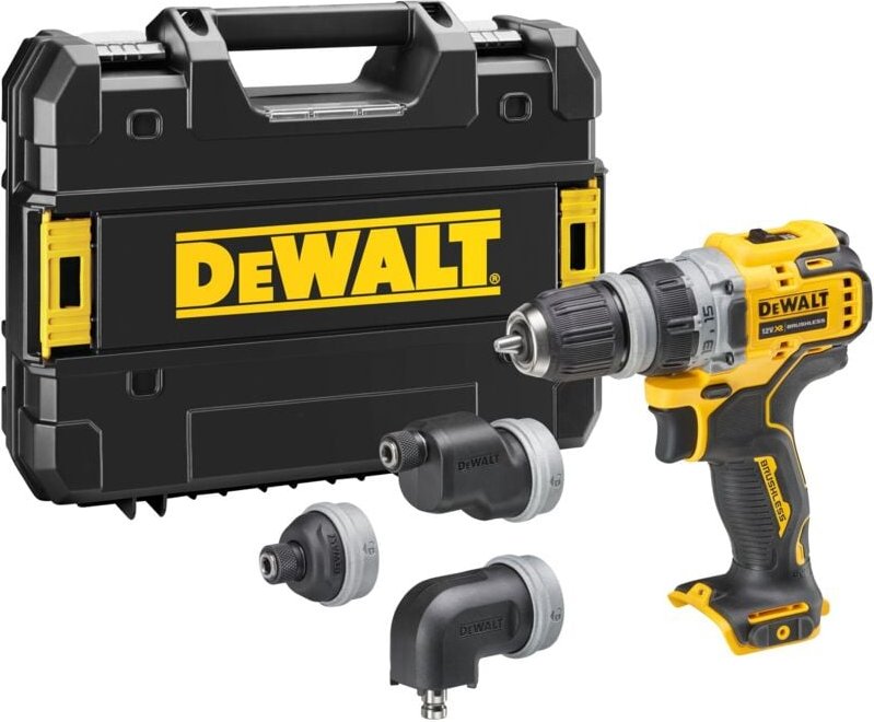 Akku-Bohrschrauber DCD703NT, 12 Volt ohne Akku und Ladegerät + 4 Köpfe - Dewalt