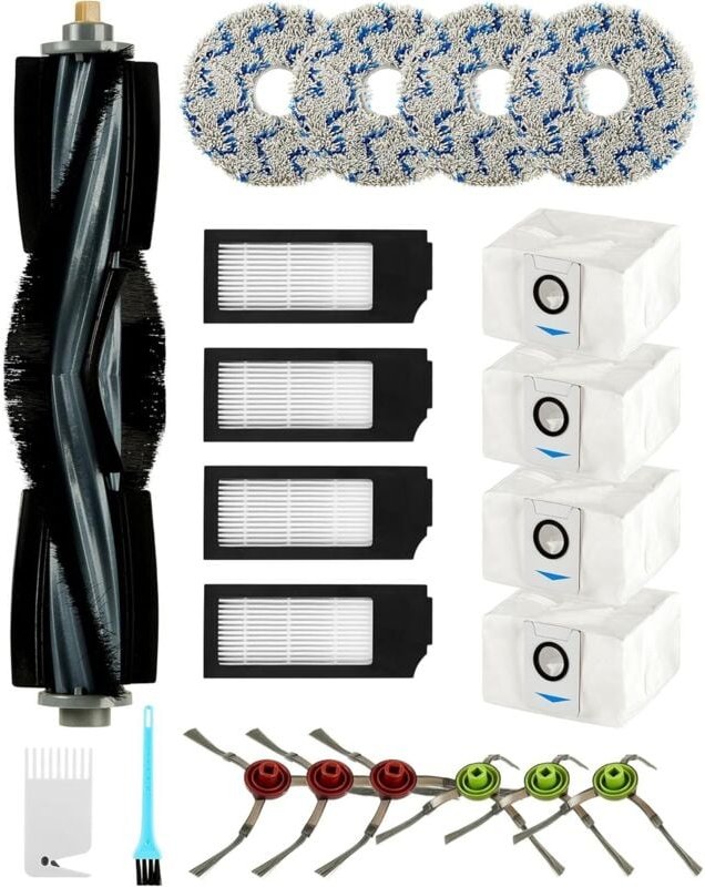 21-teiliges Ersatzzubehör für den Staubsaugerroboter Ecovacs Deebot X1 Omni / X1 e Omni / X1 Turbo / T10 Turbo/Omni. 1 H...