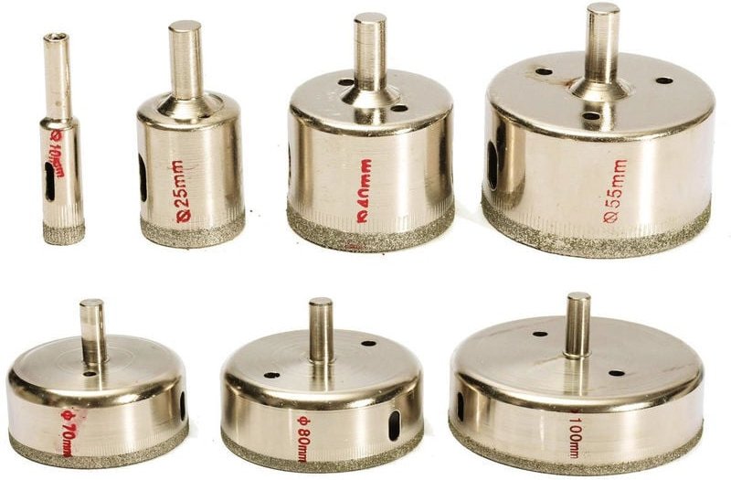 Stücke Diamant Lochsäge Bohrer Cutter für Glas Keramik Loch Marmor Bohrer 10-100mm