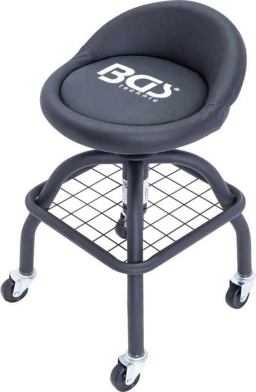 Werkstattstuhl mit 4 Rollen höhenverstellbar 540 - 680 mm