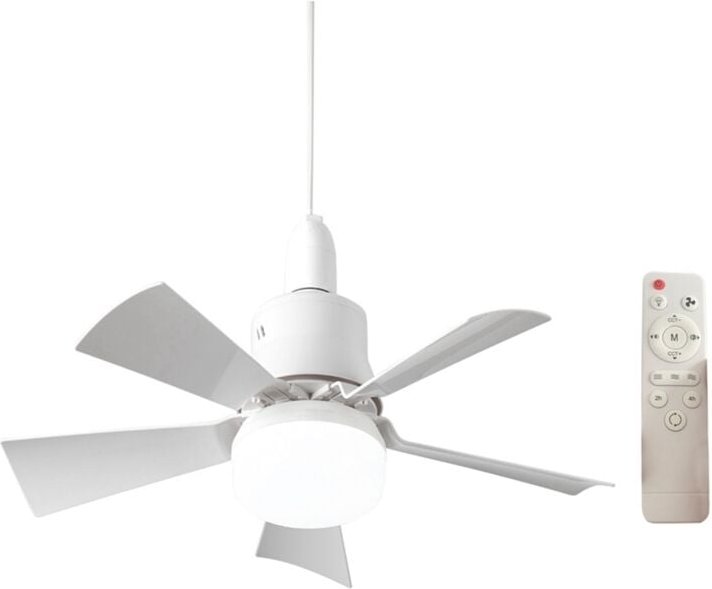 Steckdosenventilator, kleine Deckenleuchte mit Fernbedienung, zum Einschrauben für E27-Sockel, für Schlafzimmer und Küch...