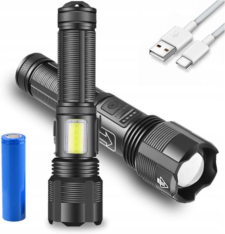 Schwarze taktische LED-Taschenlampe Sniper mit 6 Modi