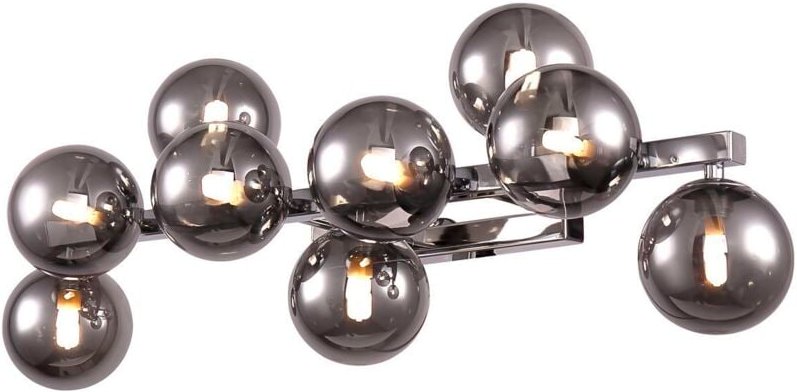 Wandleuchte Wandlampe Flurleuchte Schlafzimmerlampe Chrom Rauchig b 66,5 cm