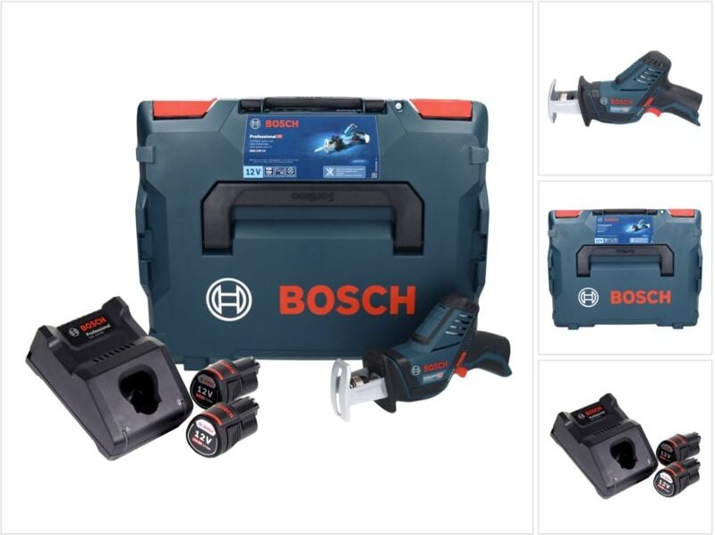 Thumbnail - Bosch Akku-Säbelsäge gsa 12V-14 Professional 2x 3,0 Ah Akkus + Lader in l-boxx
