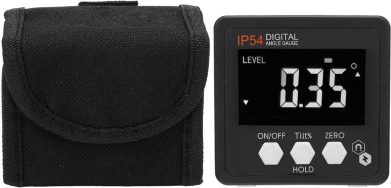 Digitaler Winkelmesser, 4x90 Grad IP54 LCD Digital Prochalaktor Rotractor Neigungsmesser Winkelwürfel Wasserwaage Neigun...