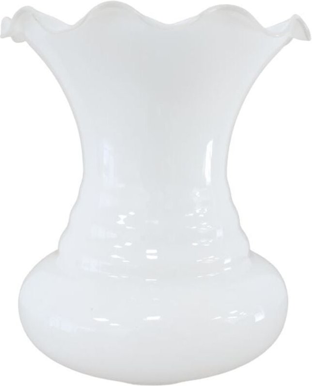 Ltde - Lampenschirm galantus aus glänzend weißem Opalglas 17x14cm mit 5cm Öffnung