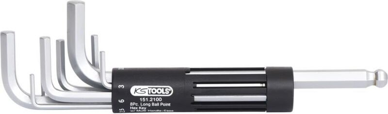 3 in 1 Innen6kant-Winkelstiftschlüssel-Satz,8-tlg lang, Kugelkopf