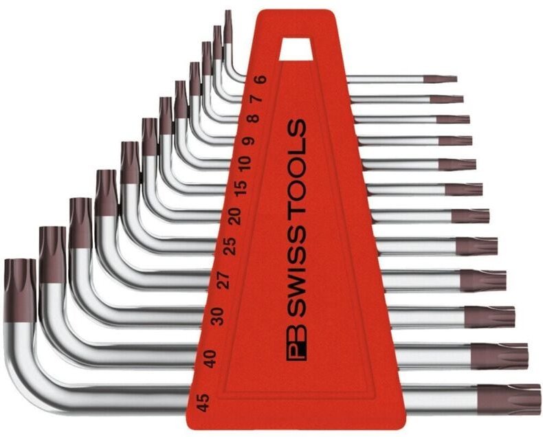 Pb Swiss Tools - Winkelschraubendreher-Satz, für Torx, verchromt, 12-teilig