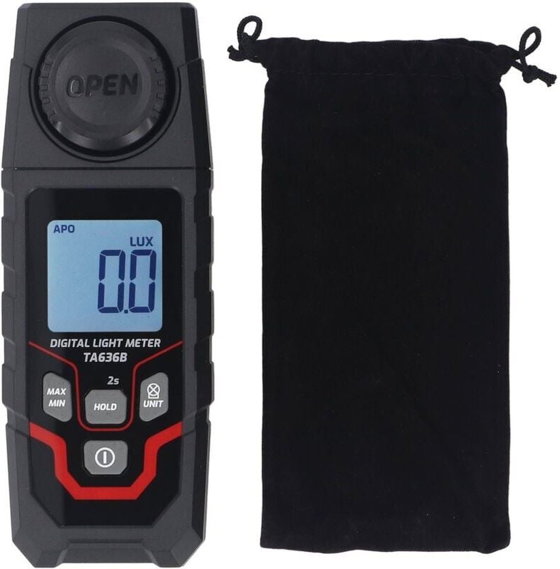 Digitaler Beleuchtungsstärketester, Bereich 200000LX, Auflösung 0,1LX, für verschiedene Beleuchtungsanwendungen