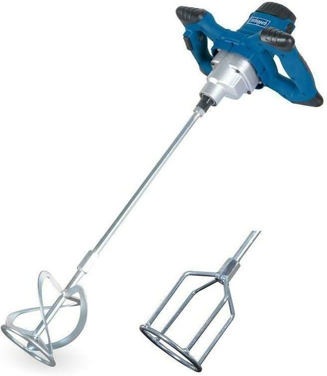 Scheppach - Handrührwerk PM1400 1400W 2-Gang-Getriebe mit variabler Drehzahl 570 / 760min1 inkl. Mörtel 580mm und Farbqu...