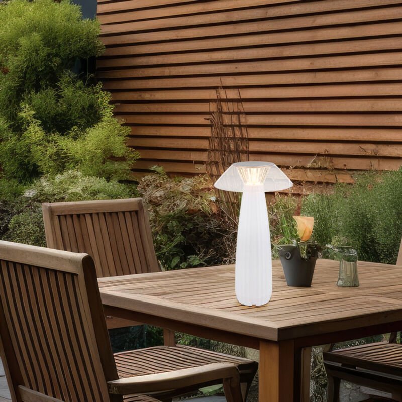 Thumbnail - Außenleuchte Tischlampe Leseleuchte led Akku Touchdimmer weiß klar IP44 usb