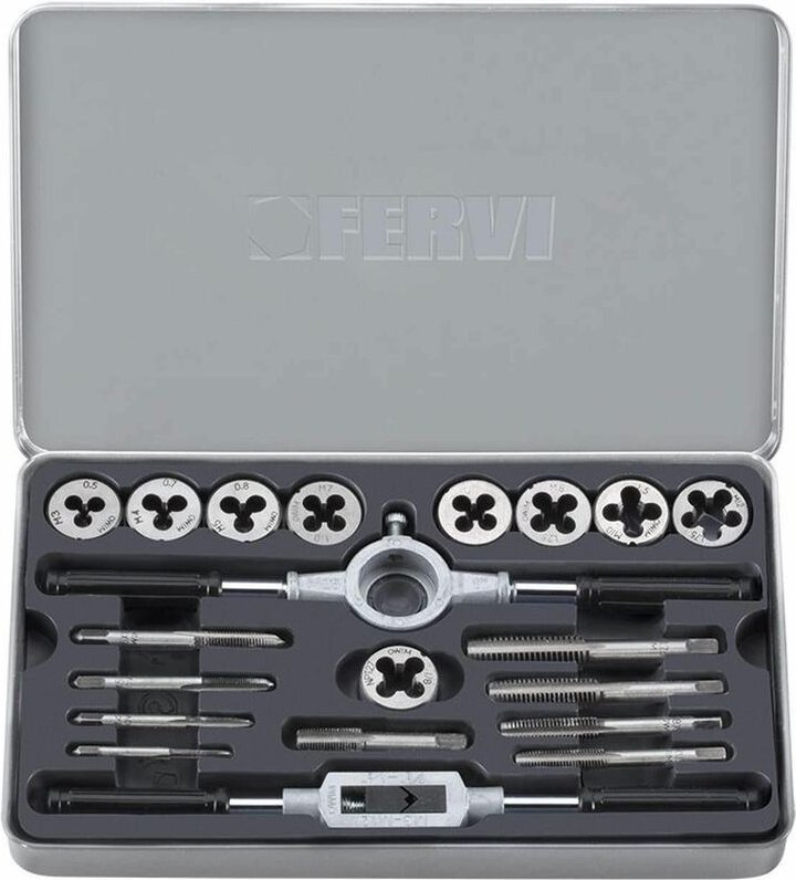 Fervi - gewindeschneid satz 20 teile gewindeschneider gewindebohrer M3-M12 M020