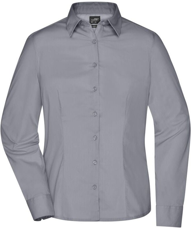 James&nicholson - jn Damen Business Shirt JN641 steel, Größe m