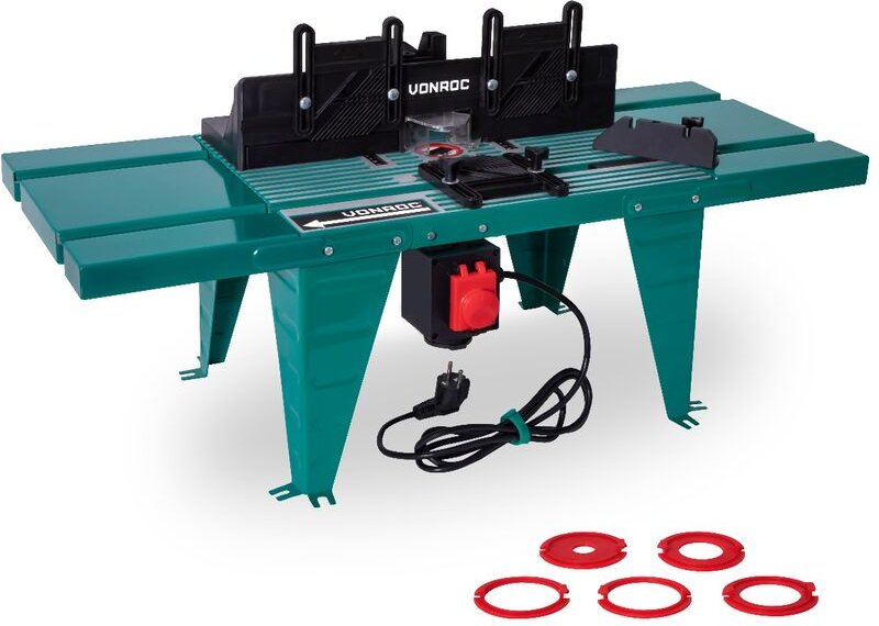Oberfräsentisch – Universal – Für Oberfräsen mit Bodenplatte bis Ø155mm und bis 1800W Leistung