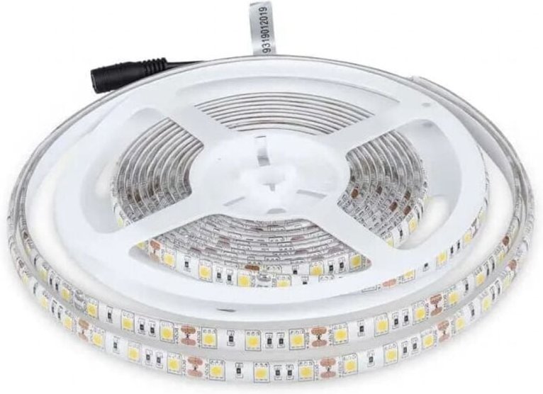 Streifen led SMD5050 11W/m 5m 60 LED/m 12V Warmweiß IP65 10mm - V-tac