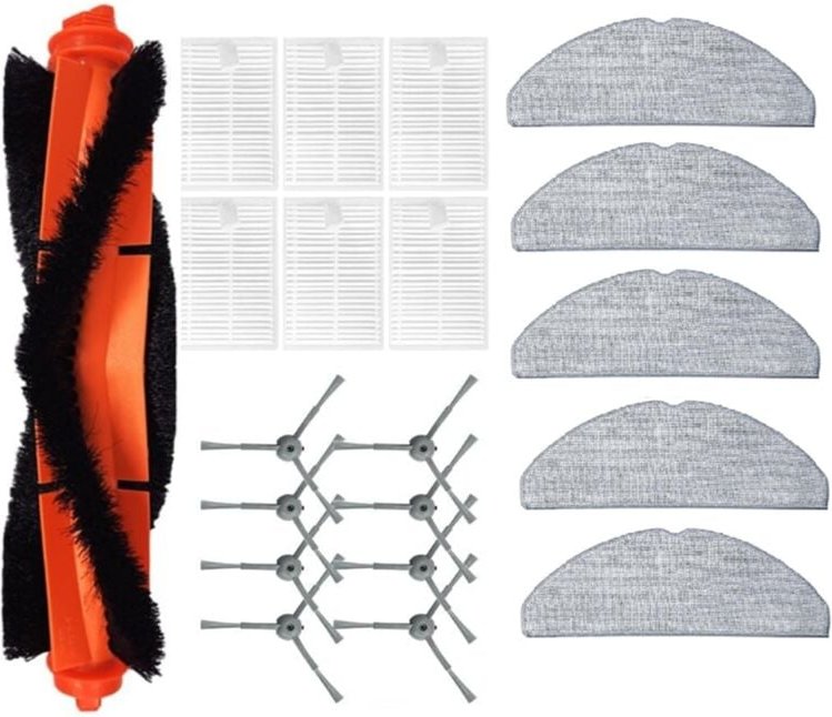 Für L20 Staubsauger, Hauptbürste, Seitenbürsten, Filter, Tücher