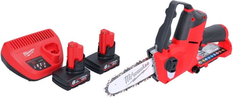 Milwaukee M12 FHS-602 Akku Astsäge 12 V 15 cm Brushless + 2x Akku 6,0 Ah + Ladegerät