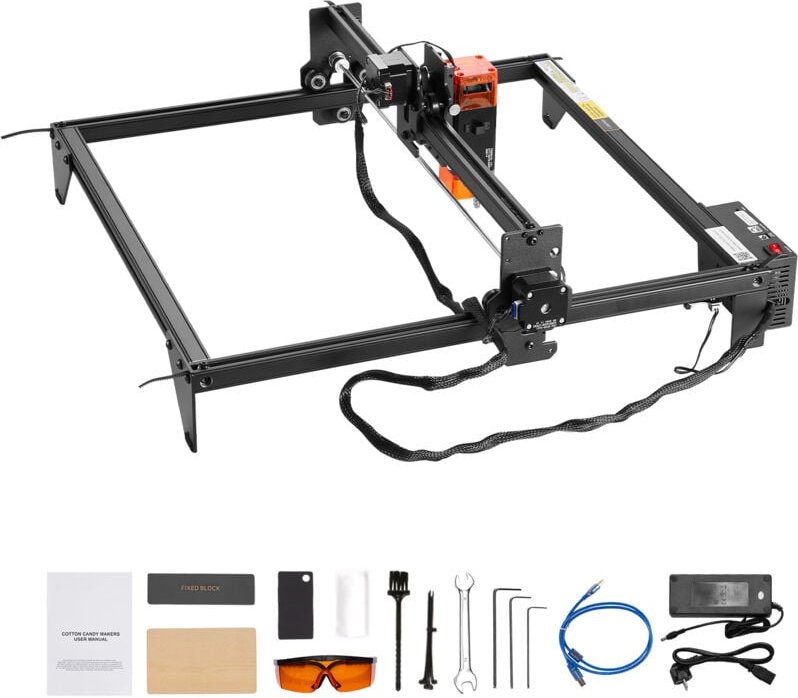 Lasergravierer mit 5 w Leistung, Graviermaschine für präzise Arbeiten, 38x40 cm Arbeitsfläche, 10000 mm/min Geschwindigk...