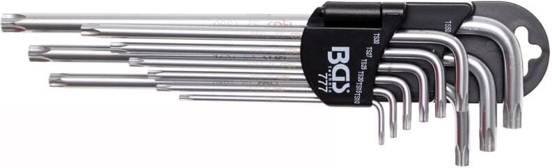 Bgs Technic - Winkelschlüssel-Satz extra lang TS-Profil (für Torx Plus) TS10 - TS50 9-tlg.
