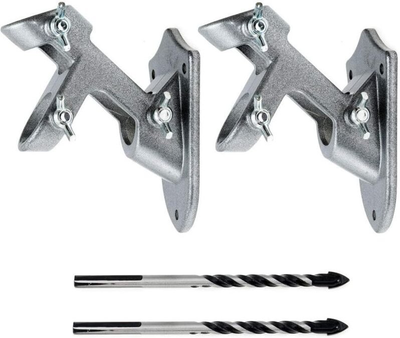 2er-Pack Fahnenmasthalterungen mit zwei Positionen, robustes Aluminium mit rostfreier Beschichtung, Allwetter-Fahnenhalt...