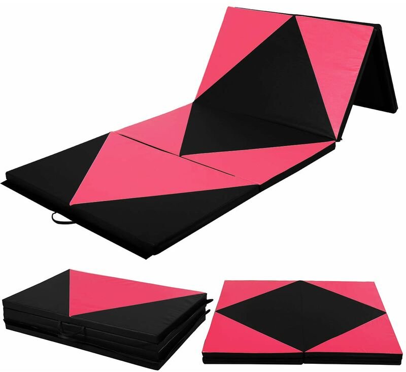Weichbodenmatte Gymnastikmatte Yogamatte Turnmatte Klappmatte Fitnessmatte 240x117x5cm klappbar Tragbar - Costway