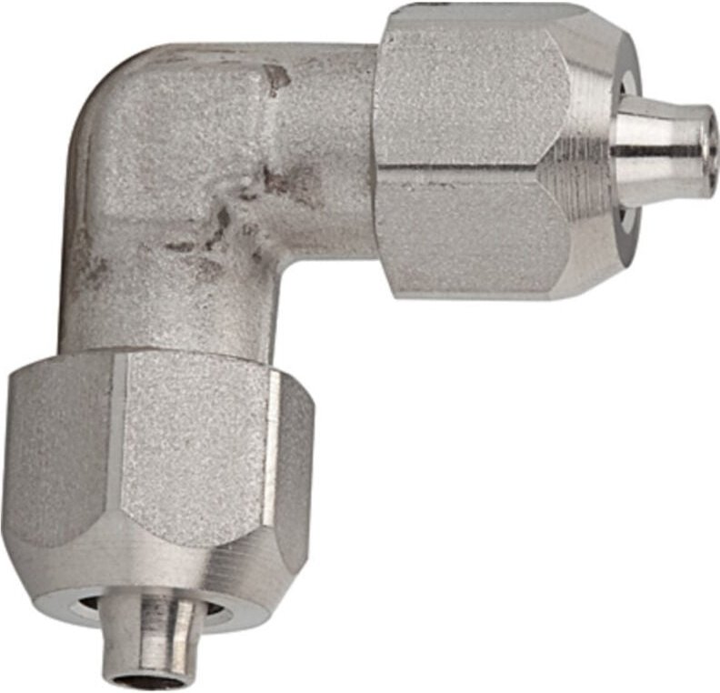 Winkelverbinder, für Schlauch 6/4 mm, Edelstahl 1.4404 - Riegler