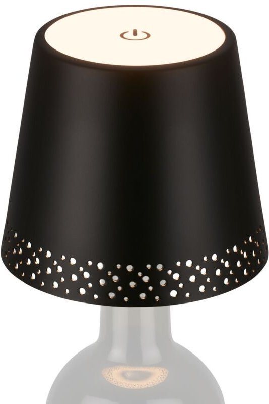 Led Akku-Flaschenlicht, schwarz, 1xLED-Modul/2,6W