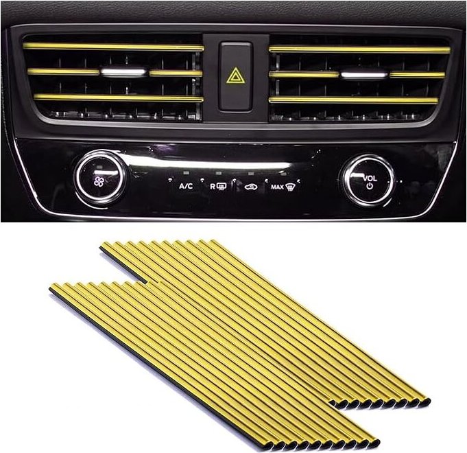 Thumbnail - 20 StüCk PVC Auto LüFtungsschlitz Dekoration 20cm Auto Dekoration Innenraum DIY Auto Dekoration Geeignet FüR Alle Gerade...