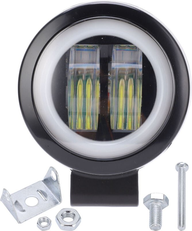 4D Doppellinse 20W LED Angel Eye Zusatznebelscheinwerfer Lampe für Motorrad ATV LKW Boot blaue Blende