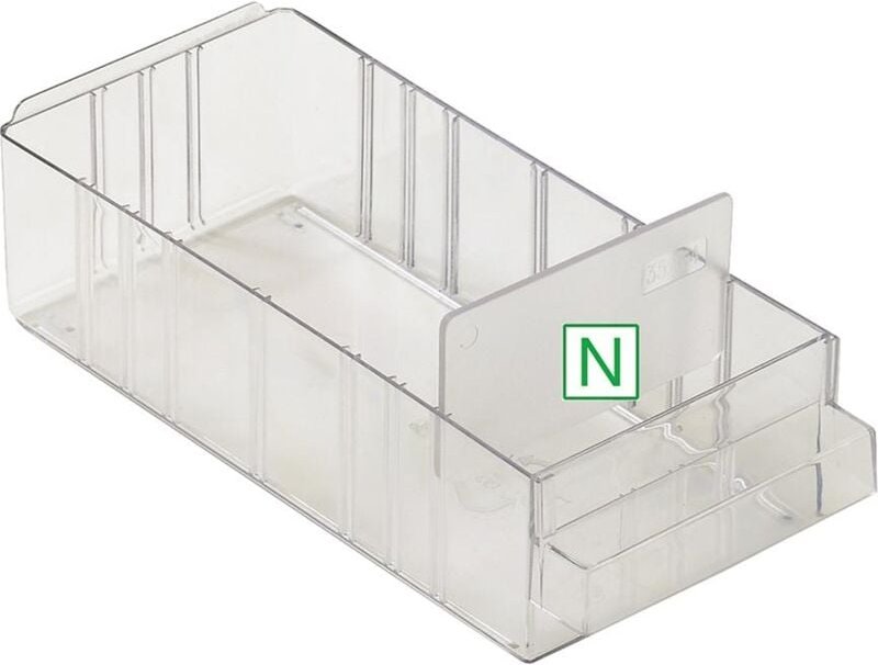 Raaco Trennwand längs für Schublade Typ 150-01 transparent Satz = 24 Stück