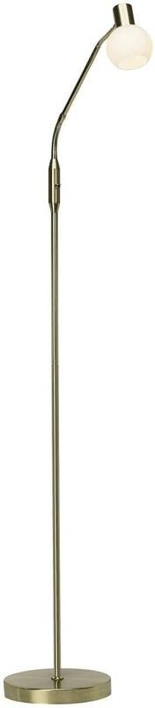 Lampe Philo led Standleuchte 1flg messing gebürstet/weiß 1x LED-D45, E14, 4W LED-Tropfenlampe inklusive, (450lm, 2700K) ...