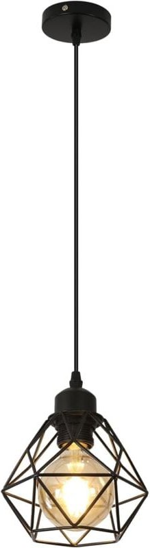 Goeco - Vintage-Hängeleuchten, Vintage-Industrie-Deckenleuchten, E27-Industrielampen, schwarze Metallkäfig-Hängeleuchten...