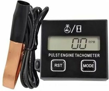 Induktiver Drehzahlmesser, 2-Takt-Digital-Drehzahlmesser, induktiver digitaler Drehzahlmesser für Kettensägen, Rasenmähe...