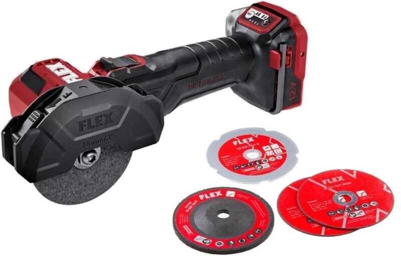 Flex - Akku-Winkelschleifer lbe 76 12-EC c, 12V ohne Akku und Ladegerät im Karton