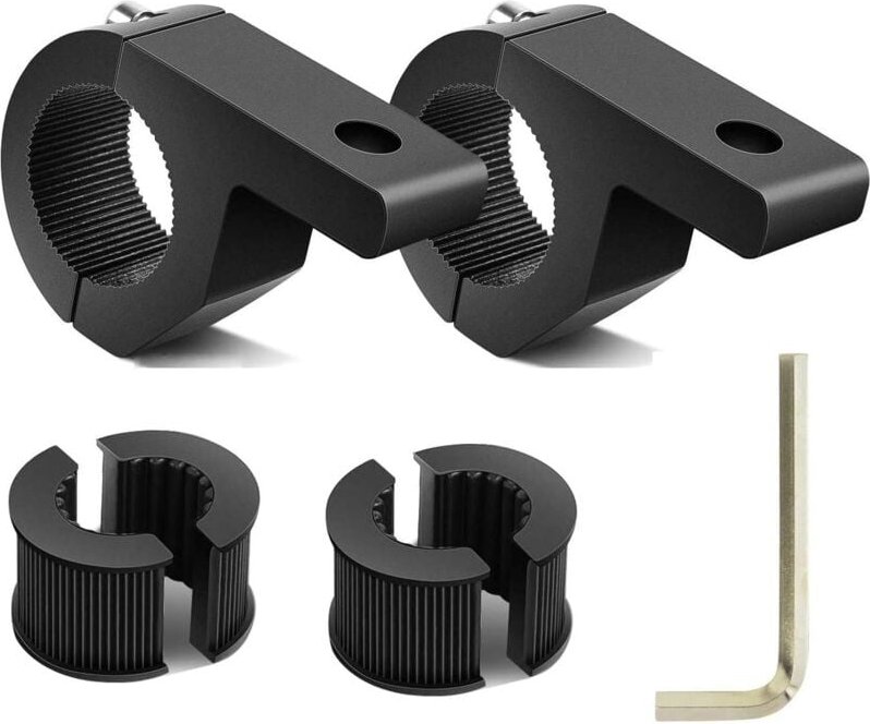 Memkey - 2 Stück 19–30 mm Dachträgerhalterung, LED-Lichthalter, Überrollbügelklemmen, Schlauchschelle, für Off-Road-Über...