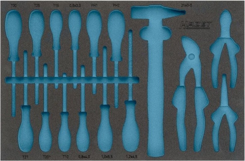 2-Komponenten Weichschaum-Einlage für Art.Nr. 163-330/16, 3/3 (519 x 342 mm) - Hazet