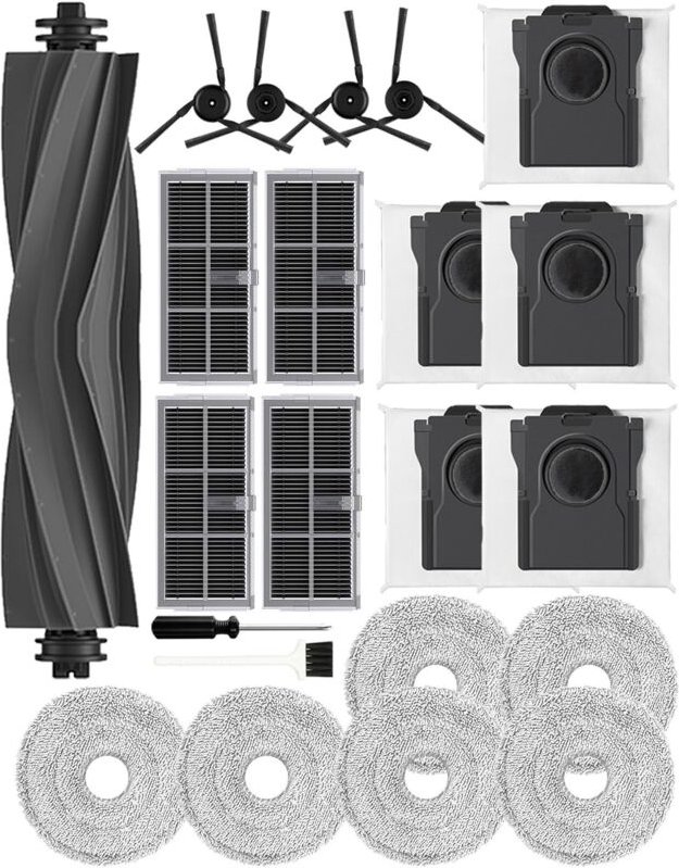 22-teiliges Zubehörset für Dreame X40 Ultra/L40 Ultra/X40 Master/Mova P50 Pro Ultra/P10 Pro Ultra Saugroboter, 1 Rollbür...