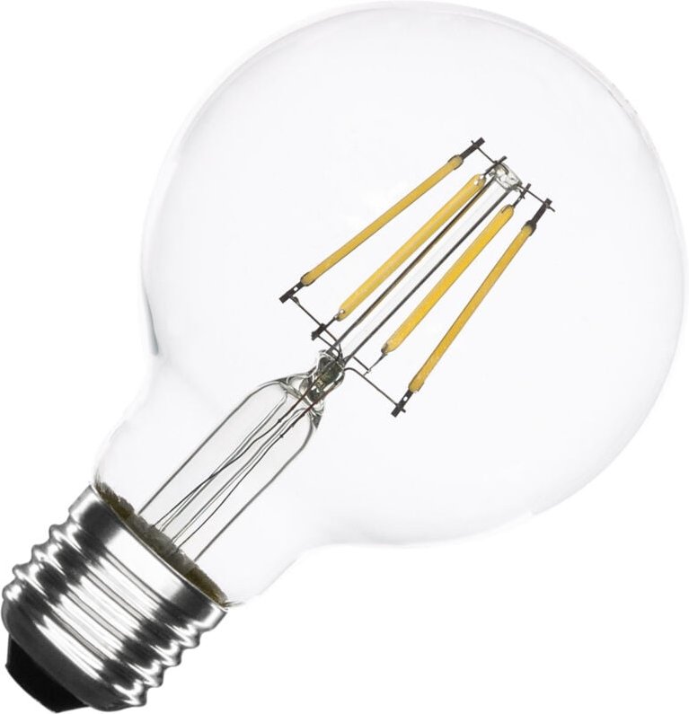 Efectoled - LED-Glühbirne Filament E27 6W 720 lm Dimmbar G80 No Flicker 4000K Neutralweiß
