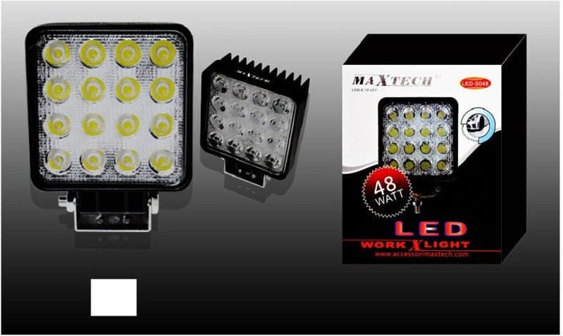 Trade Shop Traesio - Trade Shop - 48WATT quadratische led-arbeitsleuchten für auto boot maxtech LED-S048 -