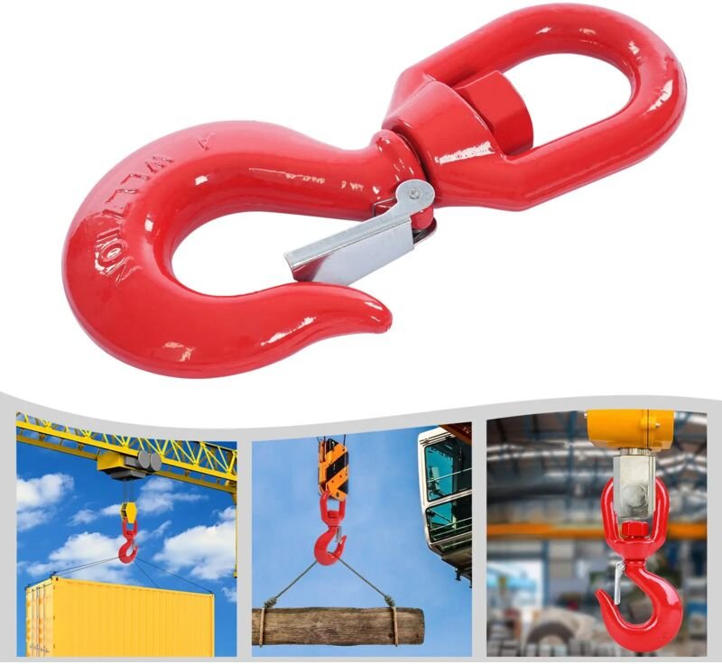 Verriegelungsfähiger Drehhaken aus legiertem Stahl, 360° drehbar, 7 Tonnen Last für Anhänger, LKW, Gabelstapler