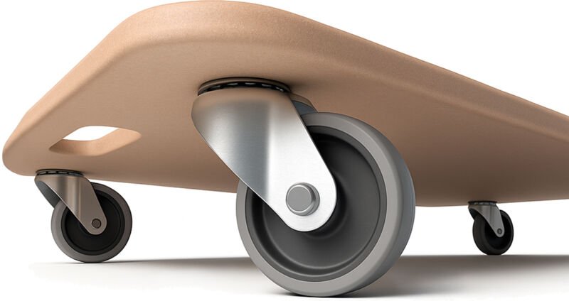 BigDean Plattformwagen bis 250kg belastbar Rollbrett mit bodenschonenden TPE Rollen Transportroller Möbelroller