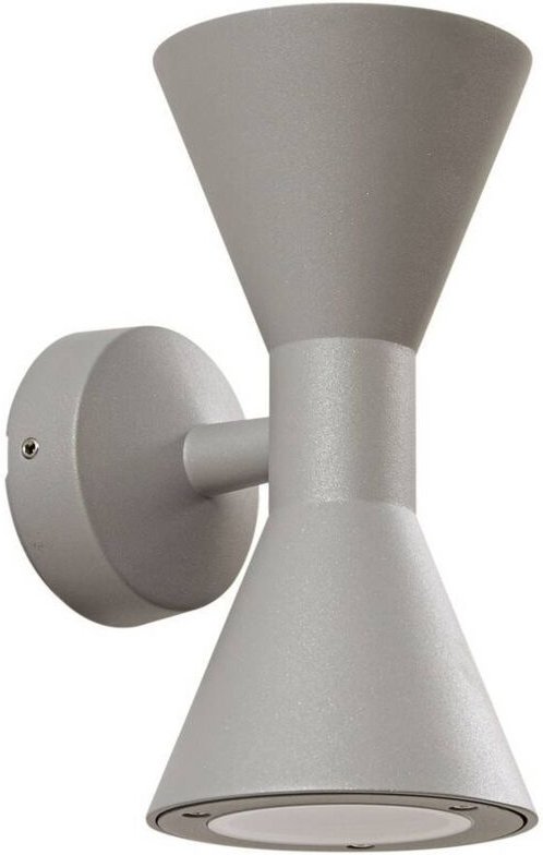 Utomhusvägglampa "Xalor" aus aluminium / grå / zink von Lucande