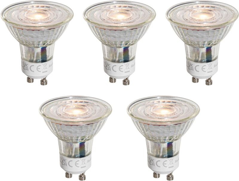 5er-Set GU10 50mm LED-Glühbirnen Klar 4,5W 360 lm 2700K