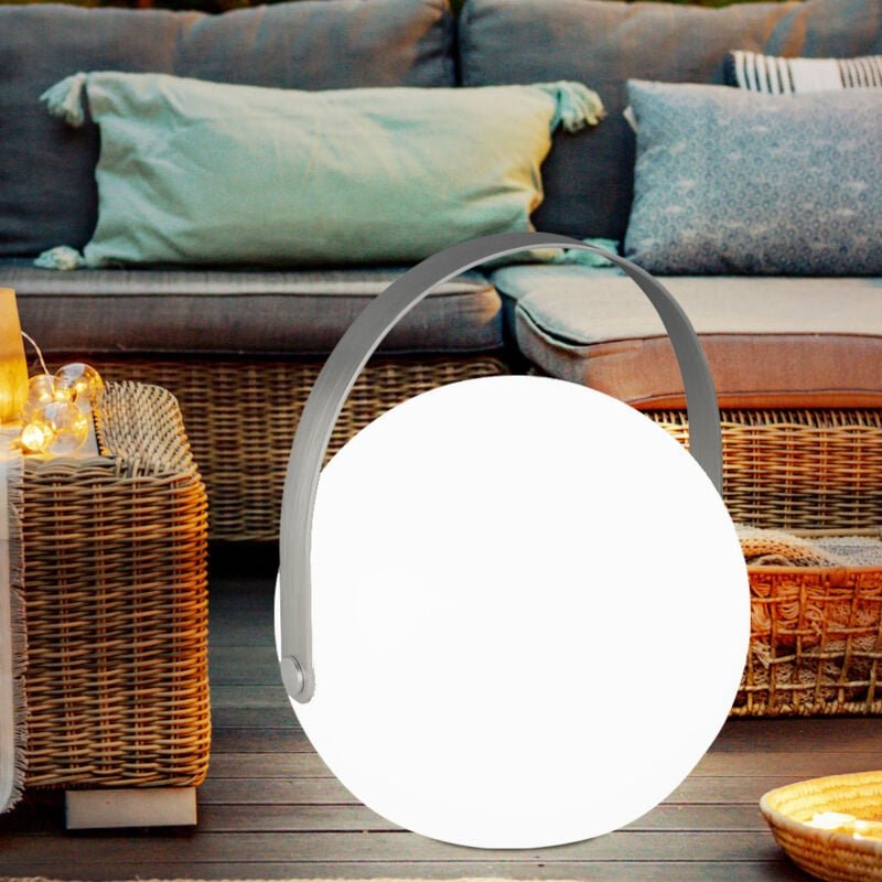 Gartendeko Kugelleuchte mit Fernbedienung dimmbar Farbwechsel Außenleuchte Akku Gartenleuchte mit Kerzeneffekt, zum Aufh...