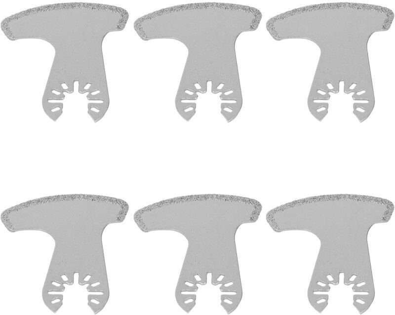 Multifunktionales Oszillationswerkzeug, 6 universelle sichelförmige Diamant-Hartmetall-Oszillationssägeblätter zum Entfe...