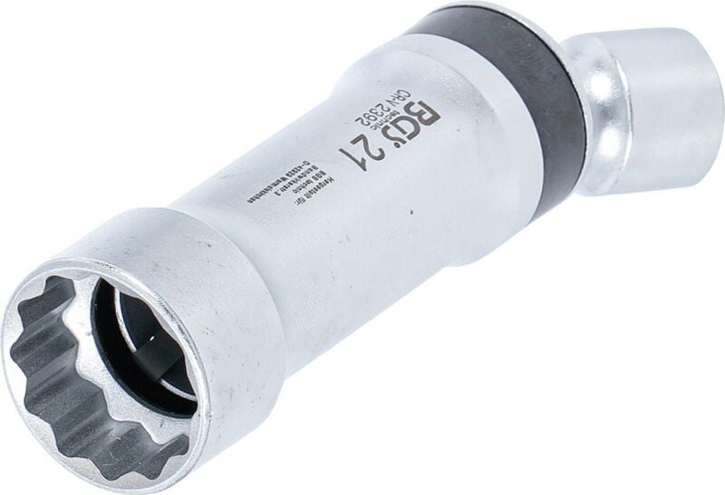Thumbnail - Zündkerzen-Gelenkeinsatz Zwölfkant mit Haltefeder Antrieb Innenvierkant 10 mm (3/8") SW 21 mm