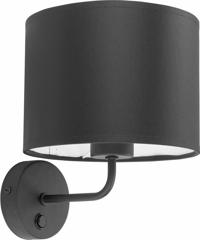 Licht-erlebnisse - Wandlampe mit Schalter Stoff Schirm E27 Wandleuchte Schlafzimmer Wohnzimmer