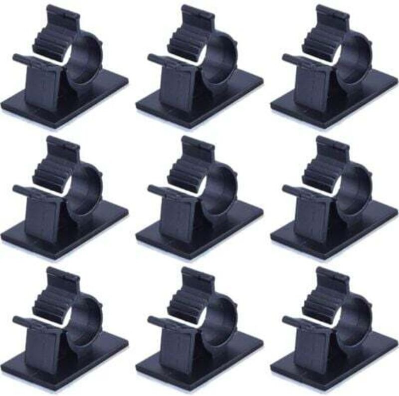 Sollbry 100 Stück selbstklebende Kabelklemmen, verstellbare Kabelklemmen, hochwertige selbstklebende 3M-Drahtkabelbinder...